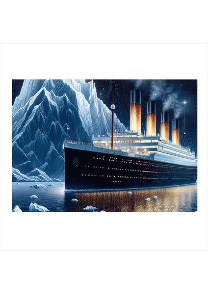 Titanic Gemisi Hediyelik Ahşap Tablo 18CM x 27CM