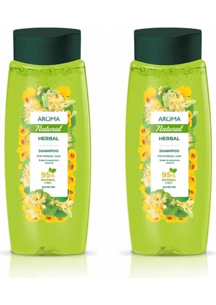 Aroma Natural Normal Saçlar Için Herbal Şampuan 2 x 400 ml