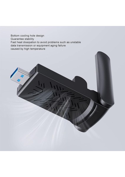 Two Band USB 3.0 Adaptör Kablosuz Wifi Alıcı AC1300 Wireless Adaptör fırsatları