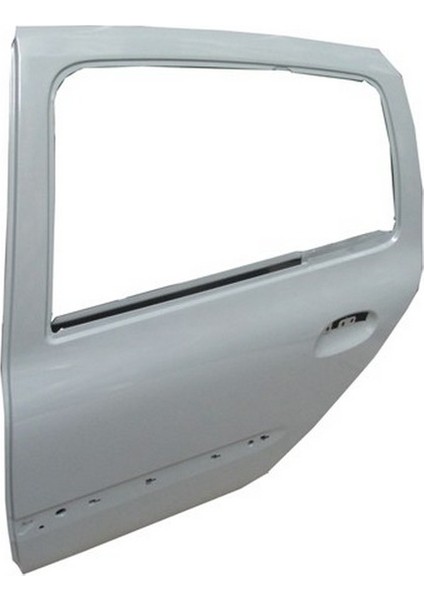 Renault Clıo- 2- Sd/hb- 2002-2008; Arka Kapı Komple Sol Band Delikli/gri Boyalı (Iceli/çekomastikli)(Tw) Oem No: (7751472475)