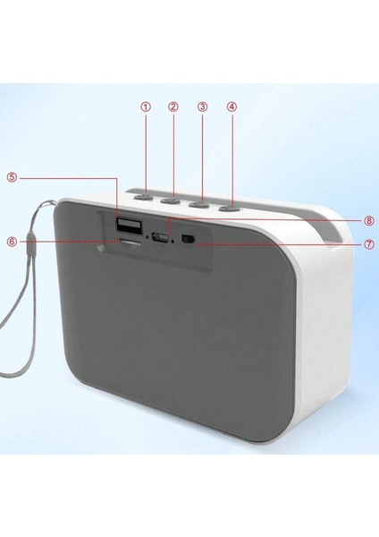 A011 LED Işıklı Telefon Tutucu Özelliği Olan Bluetooth Hoparlör