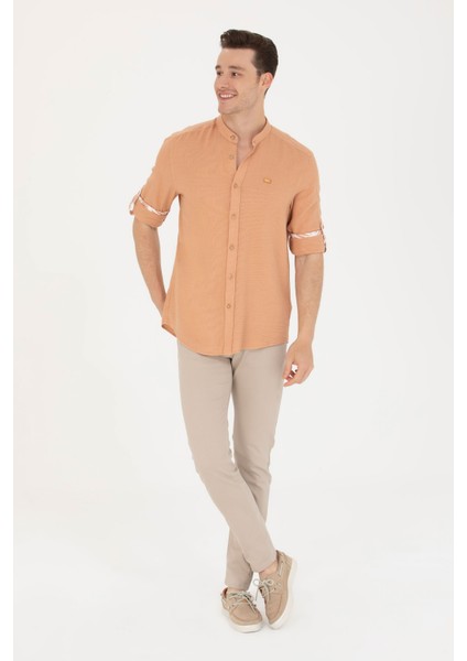 Erkek Camel Gömlek Desenli 50263721-VR015 fırsatları