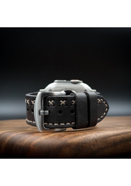 Apple Watch Uyumlu Deri Kordon Ultra Siyah Hakiki Deri saat kordonu fiyatları