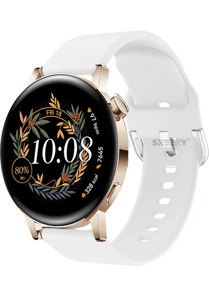 Huawei Watch Gt3 42MM ile Uyumlu 20MM Purelux Soft Tokalı Silikon Kordon Dayanıklı Spor Stil