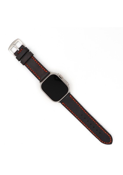 Apple Watch Uyumlu Deri Kordon Ultra Siyah Hakiki Deri Klasik saat kordonu modelleri