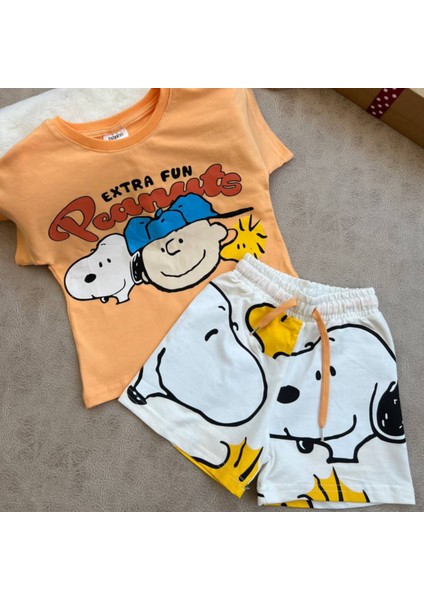 Erkek Çoçuk Pamuklu Tişört - Şort Ikili Takım fırsatları