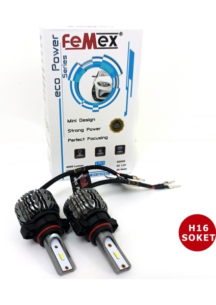 Peugeot 2008 LED Xenon Sis Far Ampulu Femex Eco Power H16 PSX24W