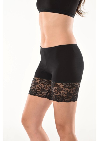 Derya Kurşun Dantelli Kısa Kadın Şort Tayt 496 modelleri