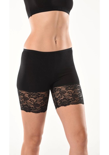 Derya Kurşun Dantelli Kısa Kadın Şort Tayt 496 fırsatları