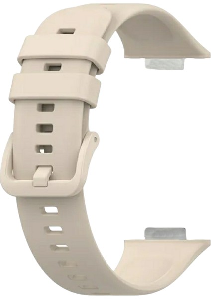 Huawei Watch Fit 2 Uyumlu Spor Silikon Kordon Pudra