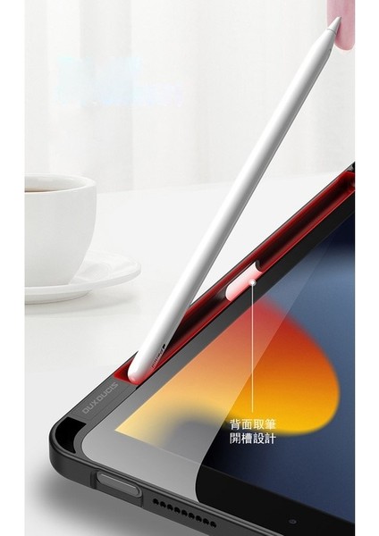 Apple iPad Air 11 Inç 6. Nesil (2024) Yatay ve Dikey Katlanabilen Uyku Modlu Kalemlikli Clemon Kılıf A2902 A2903