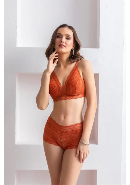 Bralet Sütyen Boxer Takım Kiremit (MGP31813)