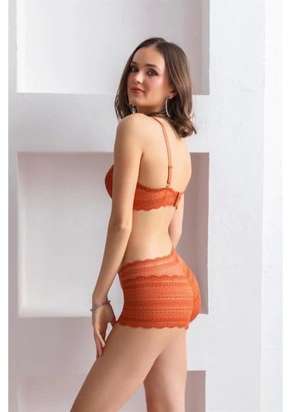 Bralet Sütyen Boxer Takım Kiremit (MGP31813)