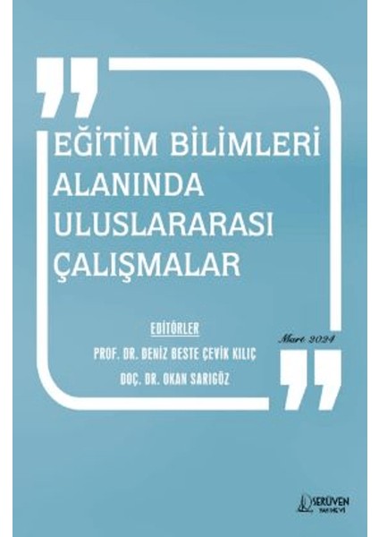 Eğitim Bilimleri Alanında Uluslararası Çalışmalar