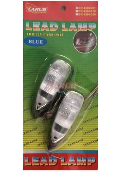 12V Dekor Lamba LED Yapıştırmalı Mavi (2 Adet)