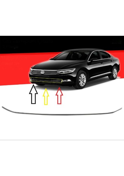 Vw Passat B8 Ön Tampon Alt Çıtası Paslanmaz Çelik Krom 2015 2016 2017 2018 2019 1 Parça