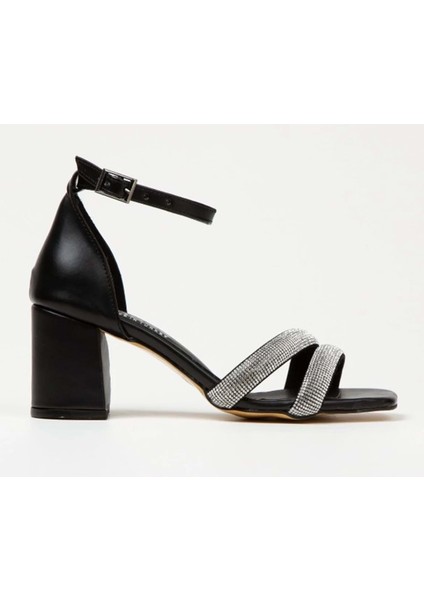 Mehtap Çift Şerit Taşlı 5 cm Kadın Topuklu Ayakkabı fiyatları