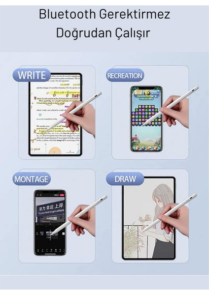 Tüm Cihazlara Uyumlu Dokunmatik Universal Stylus Ipad Android Tablet Kalemi