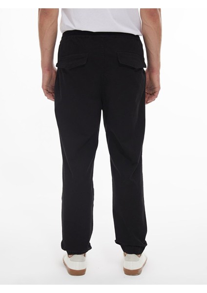 Erkek Fit Jogger Bel Siyah Pantolon modelleri