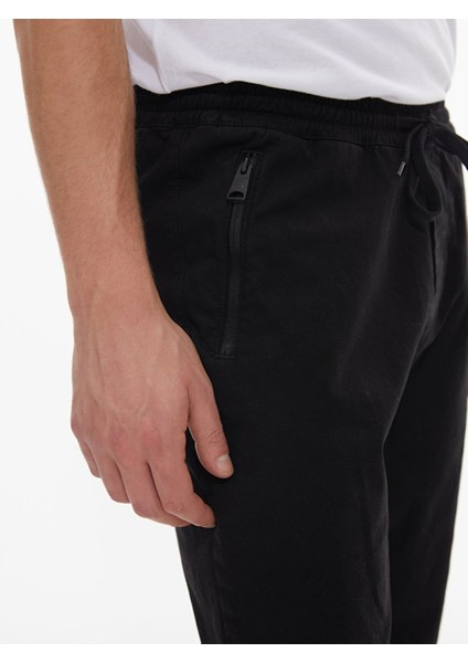 Erkek Fit Jogger Bel Siyah Pantolon indirimleri