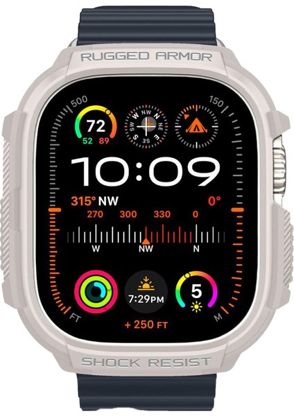 Apple Watch 49mm (Ultra 2/1) Kılıf Rugged Armor Dune Beige - ACS07381