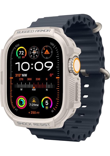 Apple Watch 49mm (Ultra 2/1) Kılıf Rugged Armor Dune Beige - ACS07381