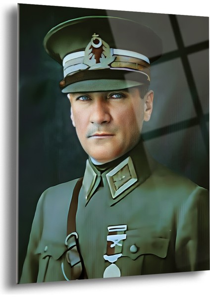 Atatürk Cam Tablo - Cam Tablolar - Atatürk Tablo - Atatürk Portresi - Atatürk Tablosu - Ata086