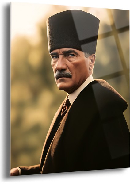 Atatürk Cam Tablo - Cam Tablolar - Atatürk Tablo - Atatürk Portresi - Atatürk Tablosu - Ata082