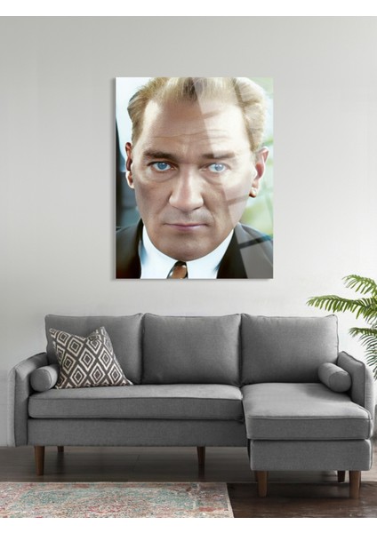 Atatürk Cam Tablo - Cam Tablolar - Atatürk Tablo - Atatürk Portresi - Atatürk Tablosu - Ata056