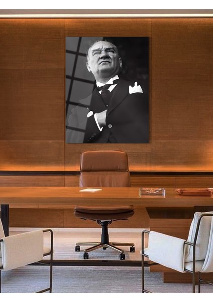Atatürk Cam Tablo - Cam Tablolar - Atatürk Tablo - Atatürk Portresi - Atatürk Tablosu - Ata032