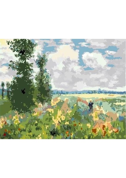 Monet Hashas Bahçesi Sayılarla Boyama Seti (Tuvale Gerili)