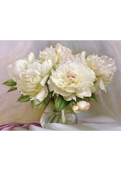 Duru Çiçek Sayılarla Boyama Seti (Tuvale Gerili)