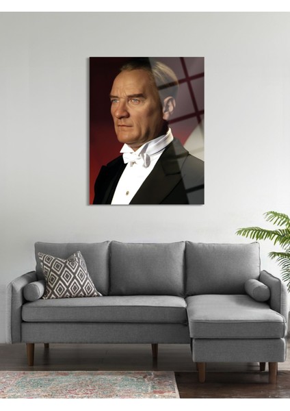 Atatürk Cam Tablo - Cam Tablolar - Atatürk Tablo - Atatürk Portresi - Atatürk Tablosu - Ata069
