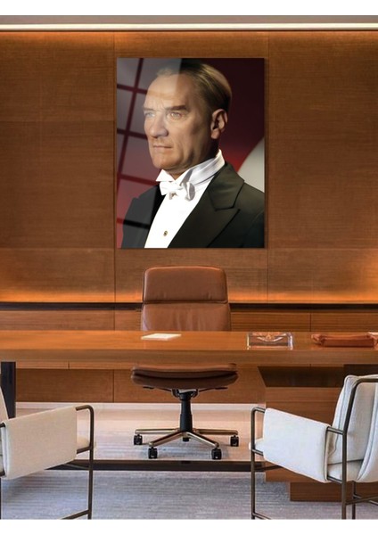 Atatürk Cam Tablo - Cam Tablolar - Atatürk Tablo - Atatürk Portresi - Atatürk Tablosu - Ata069