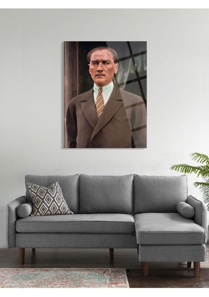 Atatürk Cam Tablo - Cam Tablolar - Atatürk Tablo - Atatürk Portresi - Atatürk Tablosu - Ata090