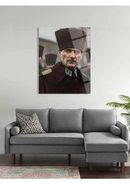 Atatürk Cam Tablo - Cam Tablolar - Atatürk Tablo - Atatürk Portresi - Atatürk Tablosu - Ata094