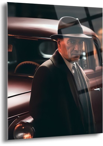 Atatürk Cam Tablo - Cam Tablolar - Atatürk Tablo - Atatürk Portresi - Atatürk Tablosu - Ata074