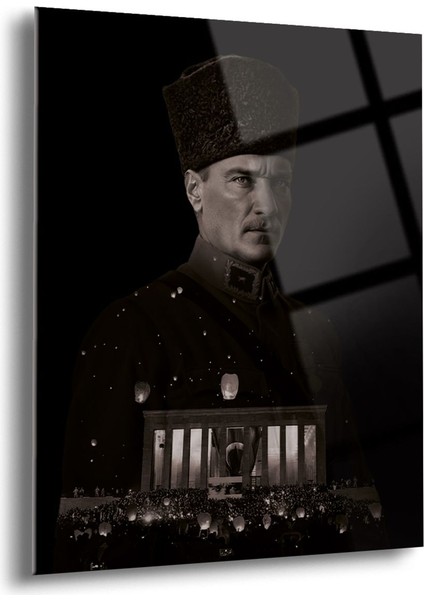 Atatürk Cam Tablo - Cam Tablolar - Atatürk Tablo - Atatürk Portresi - Atatürk Tablosu - Ata092