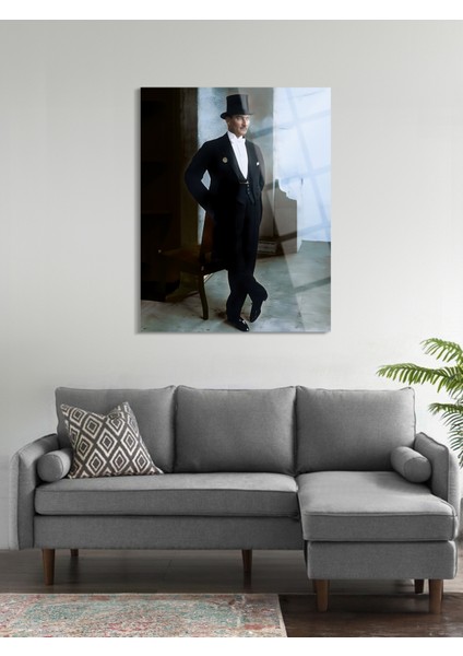 Atatürk Cam Tablo - Cam Tablolar - Atatürk Tablo - Atatürk Portresi - Atatürk Tablosu - Ata036