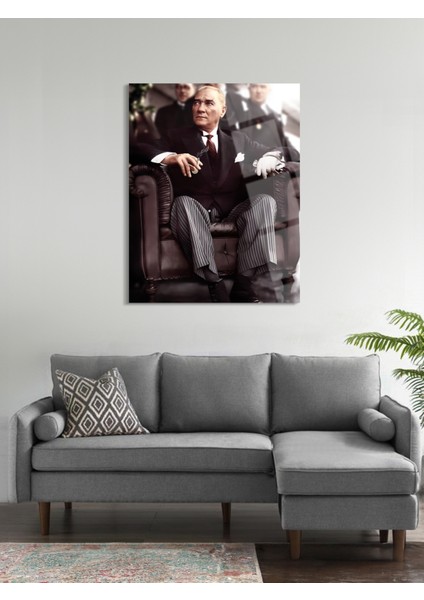 Atatürk Cam Tablo - Cam Tablolar - Atatürk Tablo - Atatürk Portresi - Atatürk Tablosu - Ata026