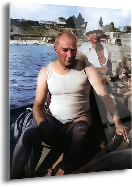 Atatürk Cam Tablo - Cam Tablolar - Atatürk Tablo - Atatürk Portresi - Atatürk Tablosu - Ata013