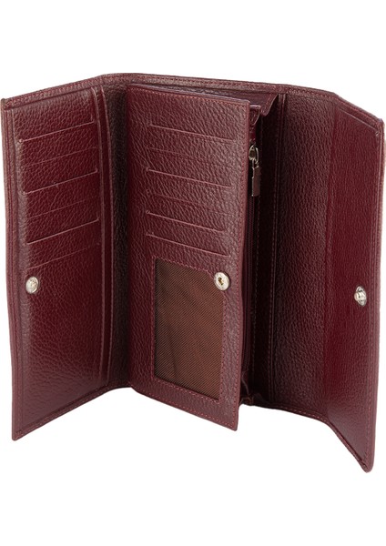 Hakiki Deri Kadın Portföy Cüzdanı Bordo BC456-06 modelleri