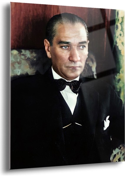 Atatürk Cam Tablo - Cam Tablolar - Atatürk Tablo - Atatürk Portresi - Atatürk Tablosu - Ata037