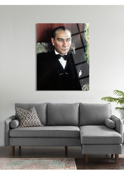 Atatürk Cam Tablo - Cam Tablolar - Atatürk Tablo - Atatürk Portresi - Atatürk Tablosu - Ata037