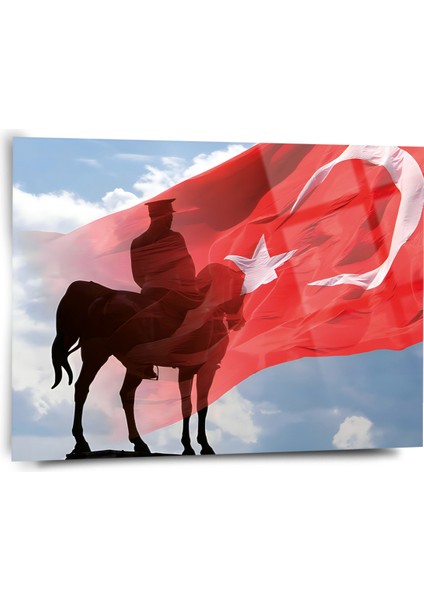 Atatürk Cam Tablo - Cam Tablolar - Atatürk Tablo - Atatürk Portresi - Atatürk Tablosu - ATA076
