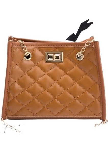 Kadın Tek Omuz Crossbody Çanta Pu Küçük Kare Çanta (Yurt Dışından)