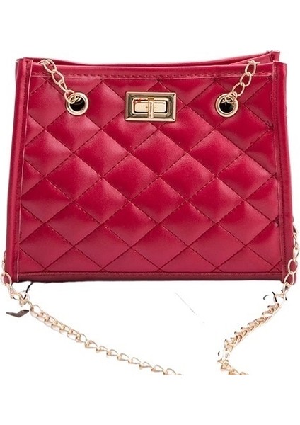 Kadın Tek Omuz Crossbody Çanta Pu Küçük Kare Çanta (Yurt Dışından)