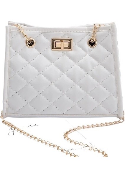 Kadın Tek Omuz Crossbody Çanta Pu Küçük Kare Çanta (Yurt Dışından)