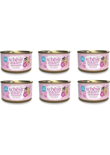 Baby Cat Tavuk ve Ciğerli Yavru Kedi Konservesi 70 Gr. x 6 Adet