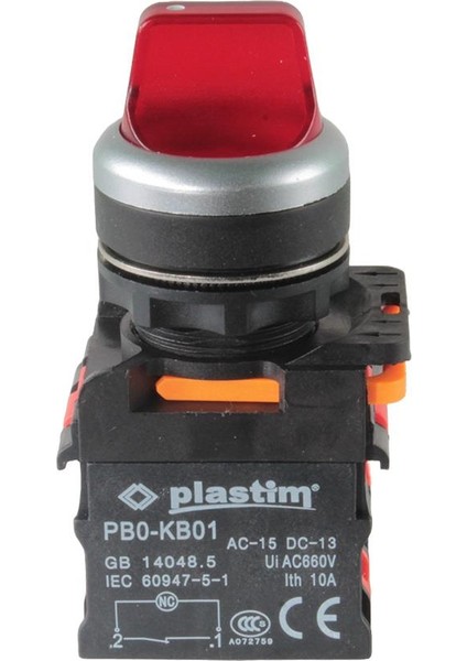 PLASTİM 24V 2Nc Kırmızı Led Işıklı Mandal Buton fiyatları